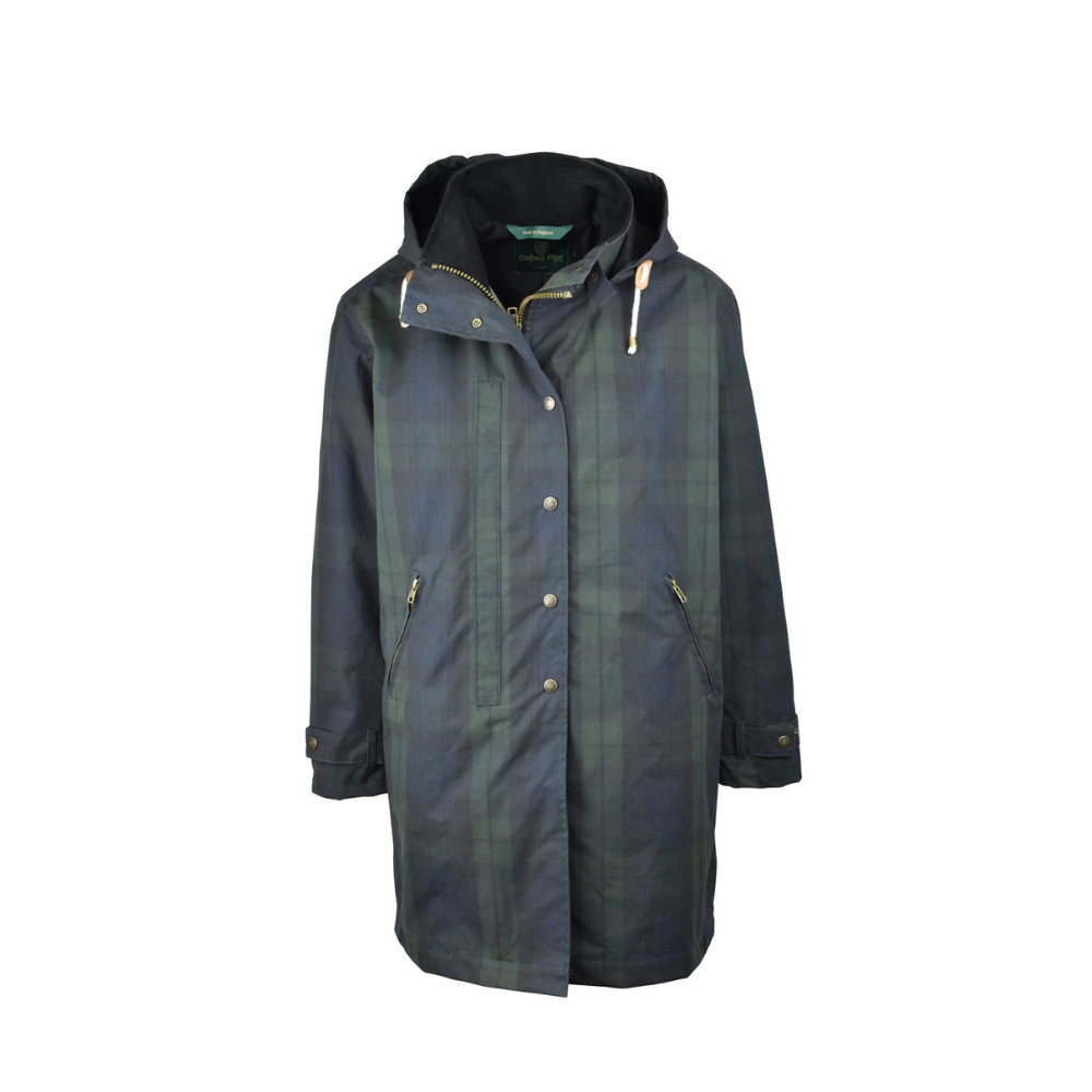 Oxford Blue Brighton Tartan Washwax Parka