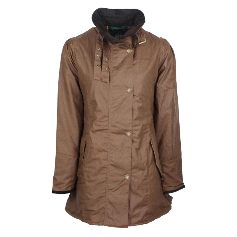 Katrina Wax Jakke Sand Oxford Blue Katrina Wax Jakke