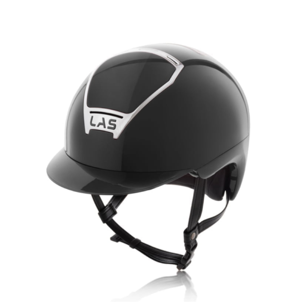 Opera Metal Glossy Ridehjelm Svart Sølv 1 Las Opera Metal Glossy Ridehjelm